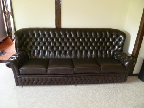 Leather Sofa after re-colouring